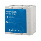 Essuie-tout Baseline - 2 épaisseurs - 60 feuilles - Blanc - Paquet de 48-Taille de la feuille : 27,4 x 21,6 cm