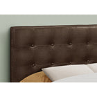 Monarch Specialties - 6000F Lit Double Tete De Lit Simili - Cuir Brun-Fabriqué avec un cadre en bois pour la durabilité et la stabilité