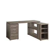 Monarch Specialties - 7319 Bureau - Taupe Fonce De Coin Cote Droit Ou Gauche-Bureau d'ordinateur en forme de L à la mode avec rangement, doté d'une construction de panneaux épais dans une finition stratifié brun taupe et inclut une garantie limitée de 5 ans pour votre satisfaction.