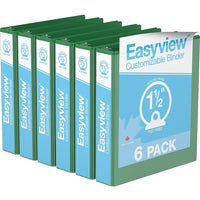 Davis Group Super offre Easyview, Reliure View à anneaux ronds 1.5 po, personnalisable, paquet de 6 - Vert-3 Reliure À Anneaux