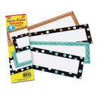 TREND enterprises Inc. Bandes pour énoncés effaçables, blanches, 7.6 x 61 cm, 30 bandes par paquet-Modelé pour ressembler aux papiers d'écriture de premières années d'études
