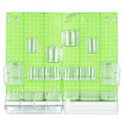 Azar - Kit d'organisateur de mur de panneaux perforés de 24 pièces avec deux panneaux et assortiment accessoire - vert-Vendu en multiples de: 1