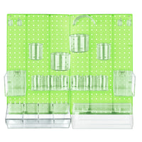 Azar - Kit d'organisateur de mur de panneaux perforés de 24 pièces avec deux panneaux et assortiment accessoire - vert-Vendu en multiples de: 1
