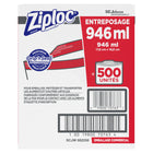 Ziploc − Sacs d’emballage à double fermeture à glissière − 7 po x 7 7/16 po − paquet de 500-Double fermeture à glissière pour conserver la fraîcheur des aliments