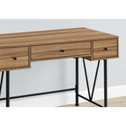 Monarch Specialties - 7672 Bureau 48 po L - Faux Bois Pale/Metal Noir-1 grand tiroir sur glissières en métal