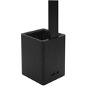 Sheffield Home - Cache Chargeur de Bureau USB et Lampe LED-Aluminium anodisé noir mat, abat-jour en acrylique givré