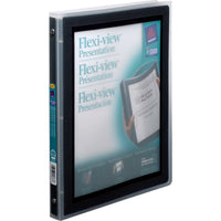 Avery − Reliure de présentation Flexi–View, anneaux ronds de 1/2 po, noir (15767)-Le matériau en polypropylène durable non adhérent ne fait pas décoller l’encre