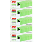 JAM PaperMD – Agrafes de taille standard, vert, paquet de 5-Taille : 0,5 x 0,25 po