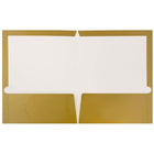 JAM PaperMD – Chemises de présentation à 2 pochettes plastifiées et lustrées, doré, 25/paquet-Capacité : 200 feuilles