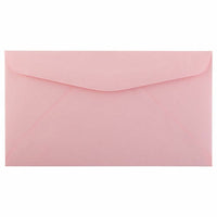 JAM Paper Enveloppes de couleur commerciale pastel #6 3/4 - 3,625" x 6,5" - Rose - Paquet de 50-Couleur : Rose