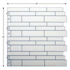 CTG Brands Multi Rectangular Wall Tile, 10" x 10", White, 6 Pack-Bricolage facile: il suffit de décoller la pellicule arrière et de coller les carreaux de dosseret auto-adhésifs à l'endroit souhaité sans colle supplémentaire, sans coulis, sans dégats et sans outils spéciaux ni expérience requis