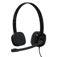 Logitech – Casque H151 pour ordinateur, noir (981-000587)-Donnez vie à vos films, votre musique et vos jeux grâce au son stéréo intégral