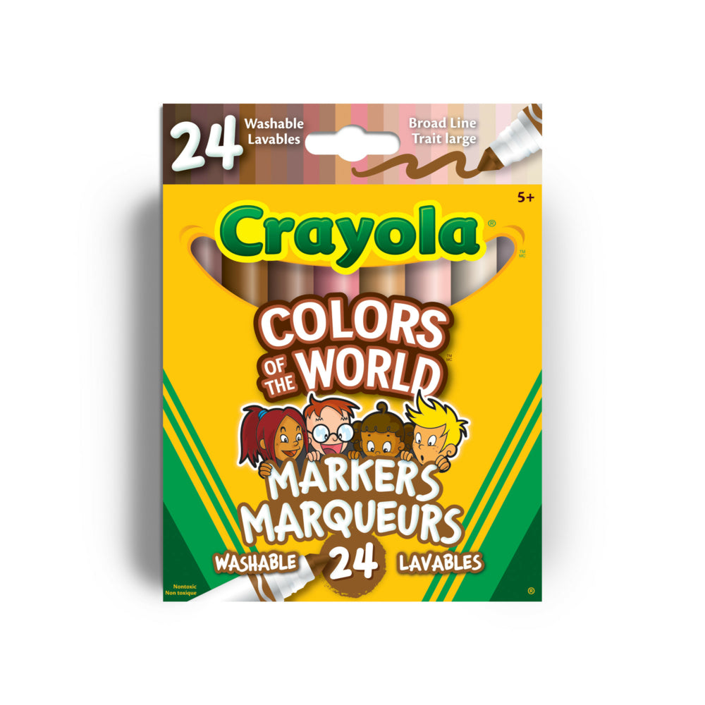 Crayola - Marqueurs de couleur de la peau - Paquet de 24