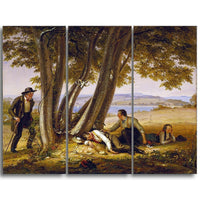 Designart – Toile imprimée de William Sidney, garçons faisant la sieste dans un champ (PT5016-3P)-Impression