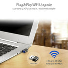 ASUS – Adaptateur Wi-Fi nano USB USB-AC53 double bande AC1200-Mise à niveau Wifi instantanée pour les ordinateurs de bureau et les ordinateurs portatifs à la compatibilité 802.11ac pour une couverture sans fil étendue et des vitesses de transfert de données plus élevées