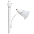 Lampadaire mère-fille aux Conceptions Elégantes 2 Lumière avec verre de marbre blanc, blanc-Cette lampe comprend un cordon de 6.5 'de long.