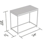 Safdie & Co. 24L Table D'Appoint Rectangle - Métal Noir - Gris Foncé-Facile à assembler.
