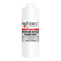 DEMCO EnCouleurs Inc Peinture tactile scolaire - 500 mL - Blanc-Peinture tactile scolaire
