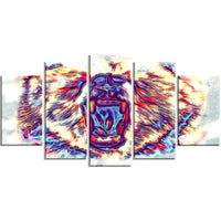 Designart – Grande illustration animale sur toile, ours audacieux (PT2355-373)-Impression