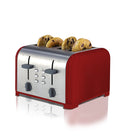 Kenmore - Grille-pain à 4 tranches avec commandes doubles - Rouge-Fonctions de decongelation et de bagel integrees