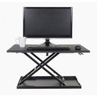 Convertisseur de bureau debout pneumatique Luxor - Noir-Dimensions (po) : 31,5 x 22,75 x 2,75 à 15,75