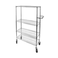 Kleton – Chariots à poignée, 4 tablettes, 36 po larg.-Solution de transport durable et fiable