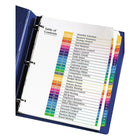 Avery − Intercalaires Ready Index 1 à 31 avec table des matières pour imprimantes laser et jet d’encre – 31 onglets – multicolores-Onglets multicolores, Intercalaires en papier