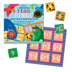 eeBoo Jeu de bingo mathématique simple / Addition et soustraction-À l'intérieur du couvercle de la boîte se trouve un graphique imprimé d’addition et de soustraction