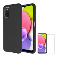 AXS - PROTech etui anti-choc & Protecteur d'ecran ARMORGlass pour Samsung Galaxy A03s - Noir-Resistant aux chutes jusqu'a 10 pieds