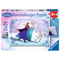 Ravensburger - Frozen Sisters Always boîte de puzzle - 2 x 24 pièces-Les puzzles pour enfants Ravensburger comportent de grandes pièces durables que les petites mains peuvent facilement tenir pour de nombreux divertissements répétés.