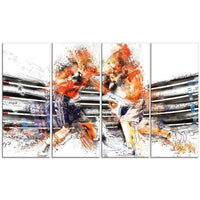 Designart – Premier round de boxe, imprimé sur toile (PT2501-271)-Impression