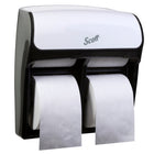Distributrice de papier hygiénique de grande capacité Scott Pro (44519) quatre rouleaux de papier Scott et Cottonelle - Blanche-Système de distribution de papier hygiénique quatre rouleaux