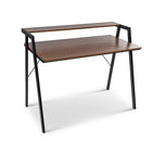 Can-Bramar Encora Writing Desk - Matte Black and Walnut-Surface offrant suffisamment d’espace pour accueillir un ordinateur portable et tout le matériel nécessaire pour écrire