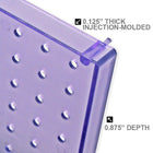 Azar Displays – Panneau mural à un côté avec panneau perforé 20 x 8 po, violet translucide, 2/paquet (770820-PUR)-Violet translucide