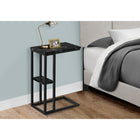 Monarch Specialties - 3674 Table D'Appoint - 25 po H/Marbre Noir/Metal Noir-Assemblage requis: des instructions illustrees et tout le materiel sont fournis pour plus de commodite (des outils supplementaires peuvent être necessaires)