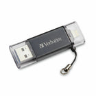 Verbatim - Clé USB double Store 'n' Go USB 3.2 Gen 1 de 128 Go pour appareils Apple Lightning - Graphite-Transférez facilement des fichiers entre votre appareil équipé d'Apple Lightning et d'autres PC