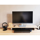 DecentLiving - Support de moniteur - 48 po - cerisier massif-Clavier intégré et fonctionnalités de gestion des câbles
