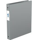 Davis Group - Reliure Essential, anneaux ronds de 1 po, gris-Reliure à 3 anneaux à prix économique, gris, anneaux ronds de 1 po, capacité de 200 feuilles