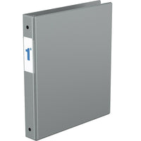 Davis Group - Reliure Essential, anneaux ronds de 1 po, gris-Reliure à 3 anneaux à prix économique, gris, anneaux ronds de 1 po, capacité de 200 feuilles