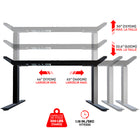 AnthroDesk - Bureau assis/debout electrique aux deux moteurs - Base Noire-7