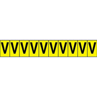 Accuform Signs - Les Fournitures Et Les Outils - Repères Individuels De Lettres Et De Chiffres, paquet de 30-Caractère V