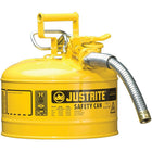 JustriteMD – Bidon de sécurité AccuFlowMC de type II, 1 x 11 1/2 x 12 po, jaune-Le mécanisme de déclenchement Safe-SqueezeMD exclusif d’AccuflowMC offre un débit régulier et un versement précis