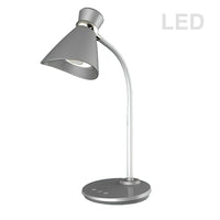 Lampe bureau DEL 6W, fini argent (132LEDT-SV)-1