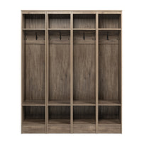 Prepac - Meuble de rangement étroit pour vestibule - gris vieilli - ensemble de 4-Comprend quatre unités
