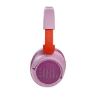 JBL - JR 460NC Casque circum-auriculaire sans fil à réduction de bruit pour enfants - Rose-Batterie : Lithium-ion-polymère / Temps de charge : < 2 heures pour une charge complète / Autonomie avec Bluetooth activé et ANC activée : jusqu’à 20 heures (ANC désactivée : jusqu’à 30 heures)