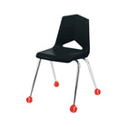 Staples - Patins de protection pour fauteuils, couleurs variées, paquet de 4-Encoche sur le dessus de chaque balle