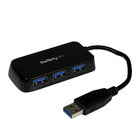 StarTech  Mini concentrateur SuperSpeed USB 3.0, noir, portatif à 4 ports-Connectez jusqu’à quatre appareils USB 3.0/2.0/1.x simultanément à leur vitesse maximale