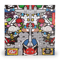 Kikkerland Studio Job Puzzle Pow, 1000 pièces-Papier multicolore