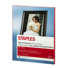 Staples - Papier photo Supreme, satiné, 8 1/2 po x 11 po, paq./50-Pour des photos aux couleurs éclatantes qui résistent à la décoloration  