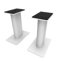 Kanto SP9 Stand de haut-parleur universel de 9 po pour bureau avec gestion des câbles - Blanc-Conçu pour le YU2, le YU4 ou d'autres haut-parleurs de 3 à 4 pouces